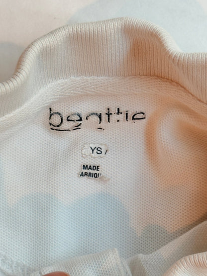 beattie White Long Sleeve Polo YS