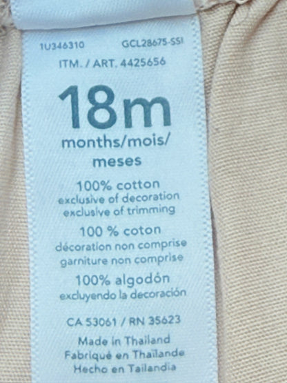 Carter's Khaki Elastic Waist Shorts 18M
