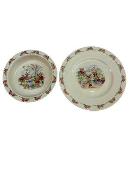 Royal Doulton Bunnykins Baby Plate Bowl Mug Set