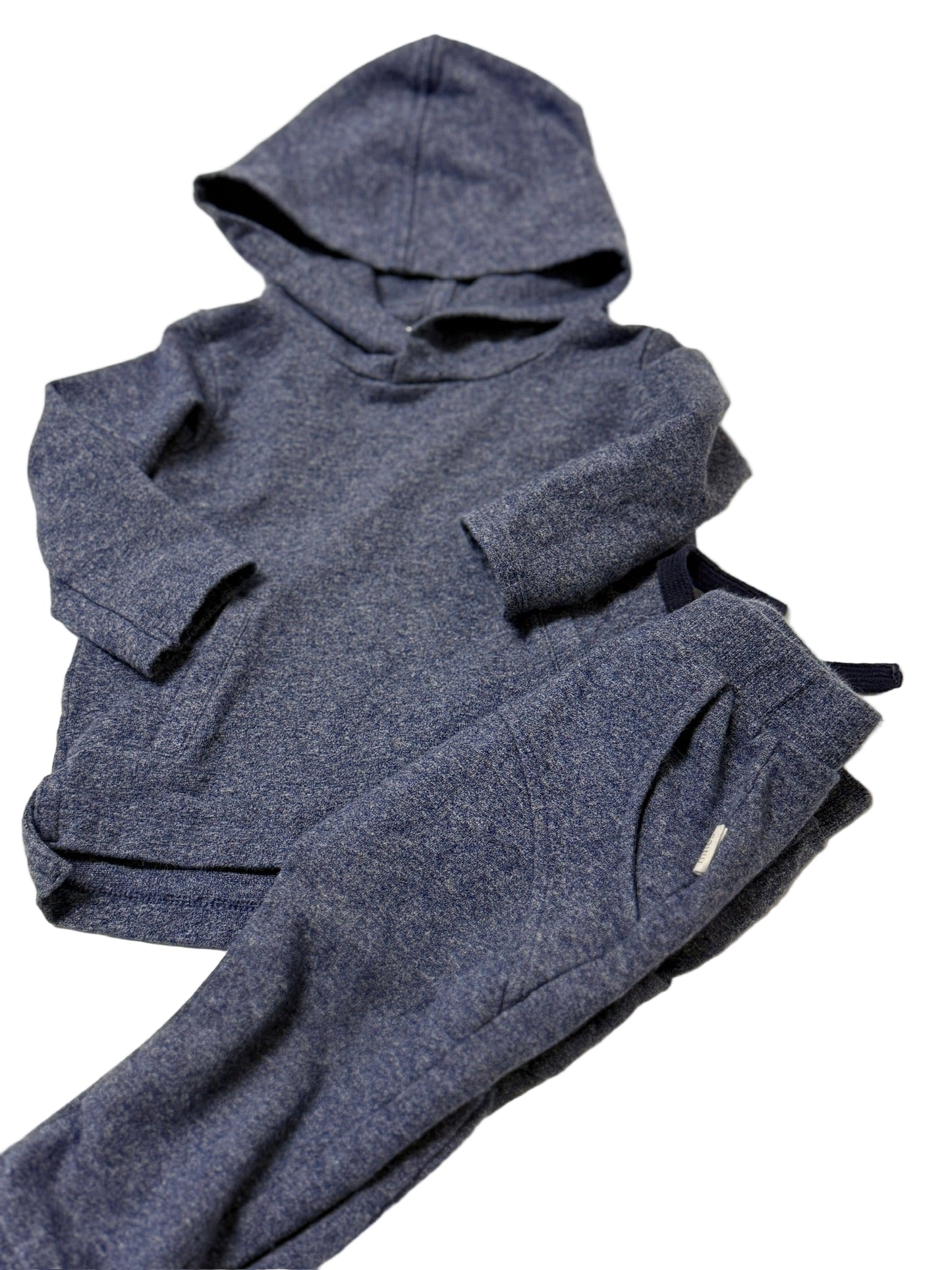 Miles the Label 12m Hoodie 2pc set Bluish Grey