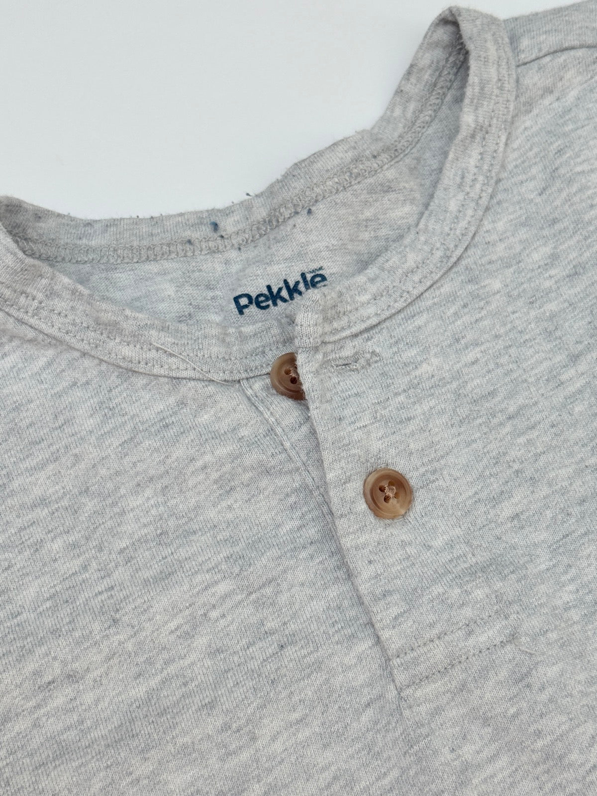 Pekkle Gray Henley T-Shirt Size 4