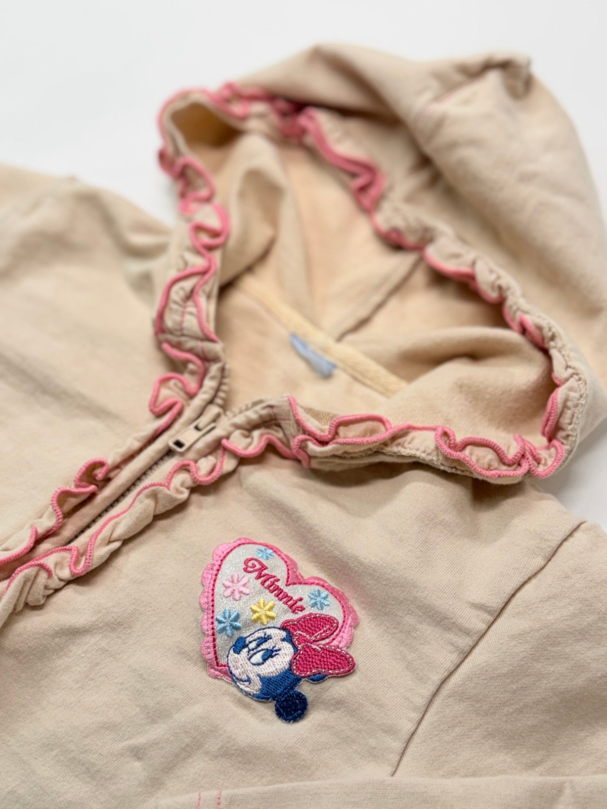 Disney Minnie Mouse Cream Zip Hoodie 24m