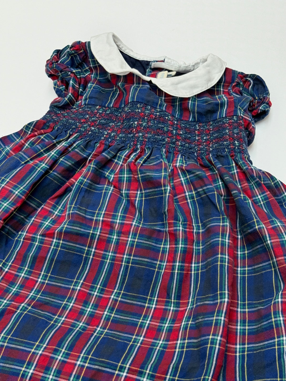 JoJo Maman Bebe Plaid Smocked Dress 18-24M