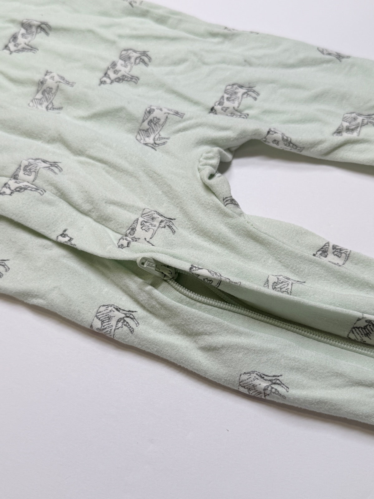 Coccoli Cow Print Footed Sleeper 18M
