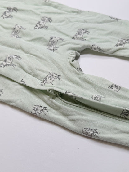 Coccoli Cow Print Footed Sleeper 18M