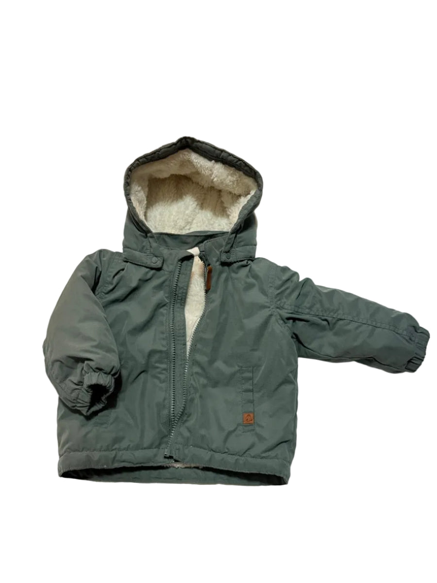 H&M Olive Green Sherpa-Lined Jacket 12M