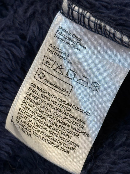 H&M Navy Fuzzy Fleece Zip Jacket 12-18M