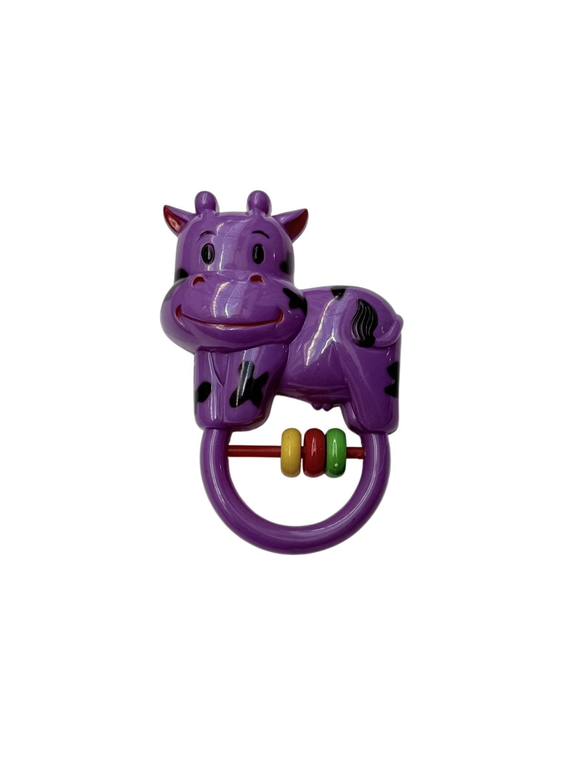 Purple Cow Baby Rattle Toy