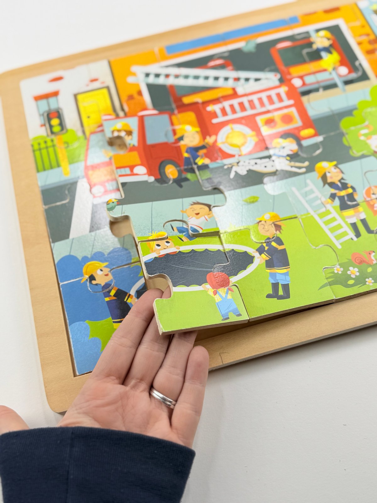 Wooden Firefighter Tray Puzzle