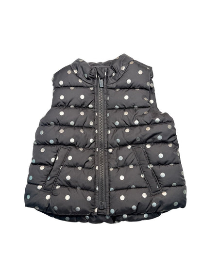 Old Navy Polka Dot Puffer Vest 12-18M