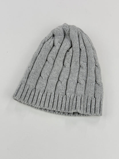 Gray Cable Knit Baby Hat 6-12M