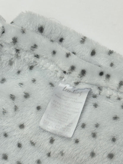 Leer King Grey Polka Dot Flannel Baby Blanket