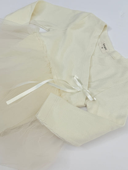 Bunnytail Cream Tutu Bodysuit Size 12-18m