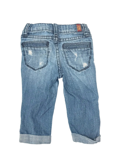 7 For All Mankind Sunny Crop Roll Jeans 12M