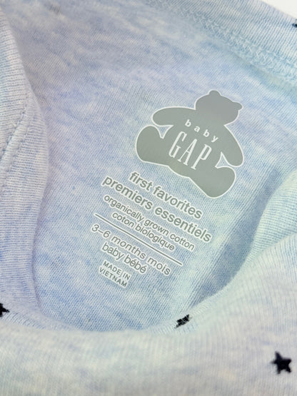 Baby Gap Star Print Long Sleeve Bodysuit 3-6m