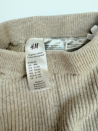 H&M Ribbed Knit Joggers Size Newborn
