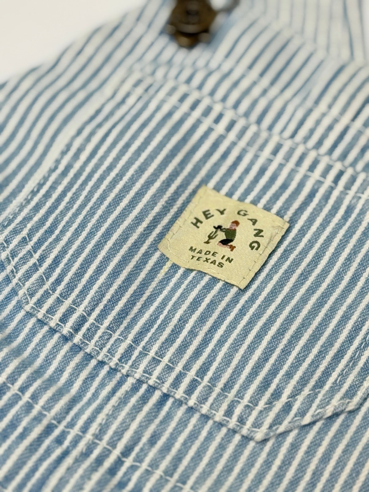 Hey Gang Hickory Stripe Overalls Size 2-3