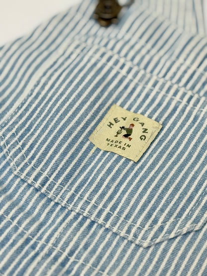 Hey Gang Hickory Stripe Overalls Size 2-3