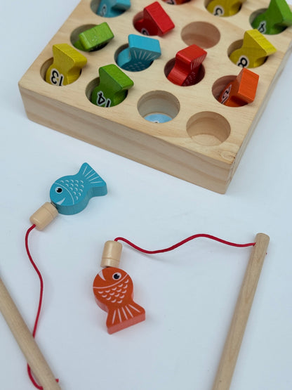 Wooden Magnetic Fishing Number Sorting Board Game