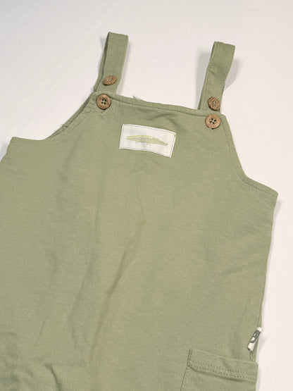 Rabbit + Bear Green Crocodile Romper 24M