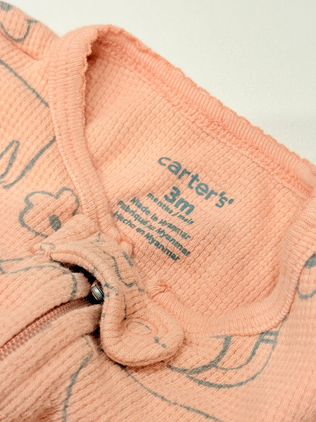 Carter's Pink Animal Print Sleeper 3M