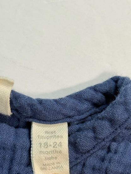 Baby Gap Navy Muslin Romper 18-24M