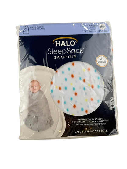 NWT - Halo Polka Dot Micro-Fleece Sleep Sack NB