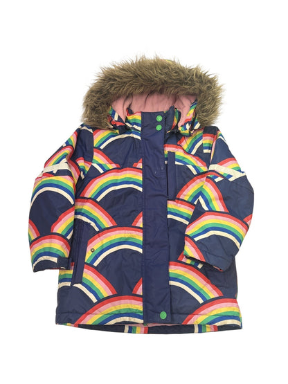 Mini Boden Rainbow Parka Jacket 6-7Y