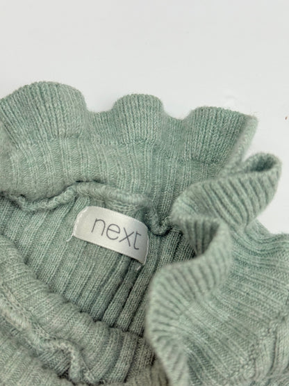 Next Mint Green Ruffle Knit Sweater 3yrs