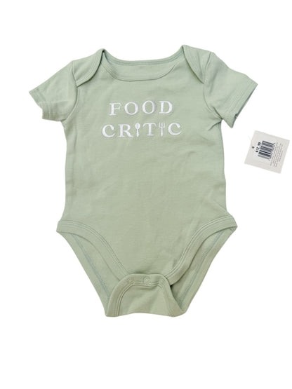 NWT - The Littlest Food Critic Bodysuit 3-6M