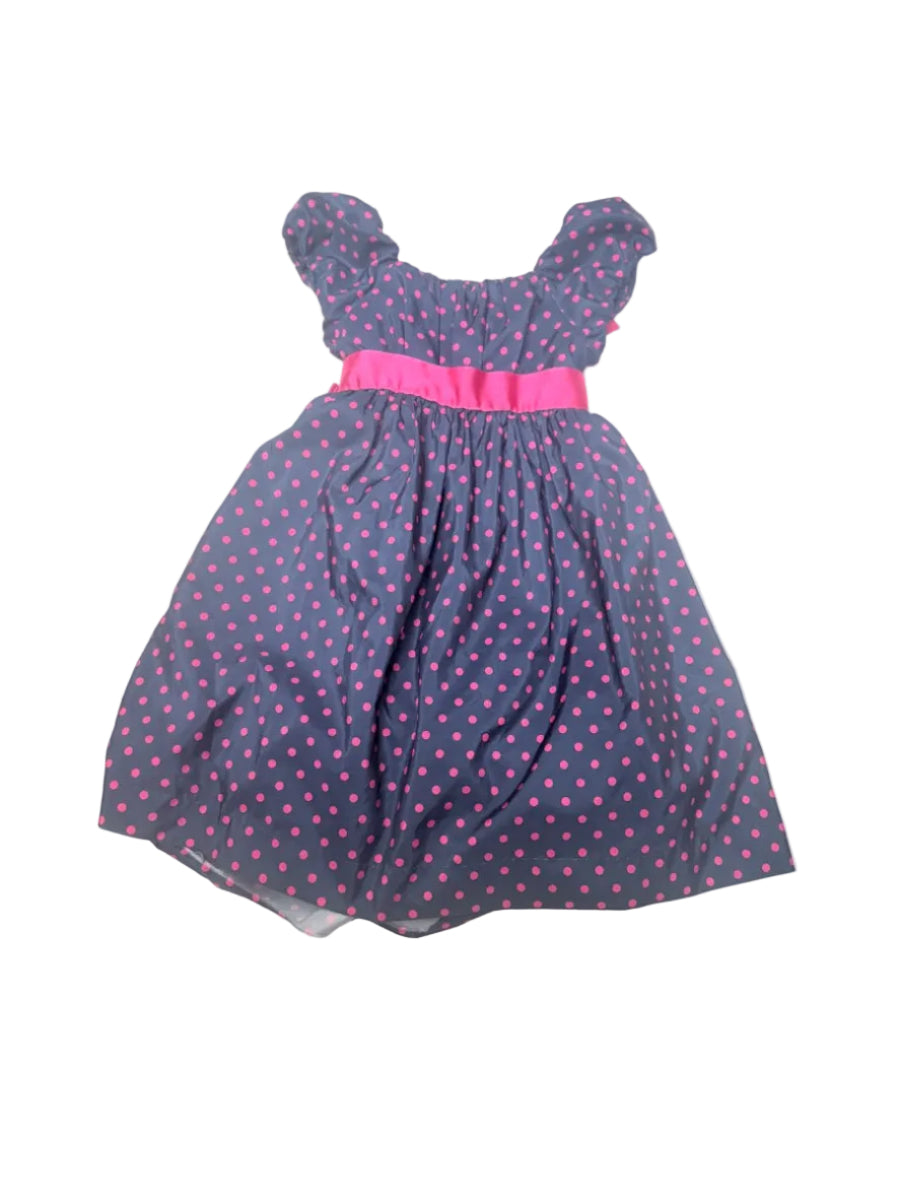 Chaps Navy Polka Dot Dress Size 5