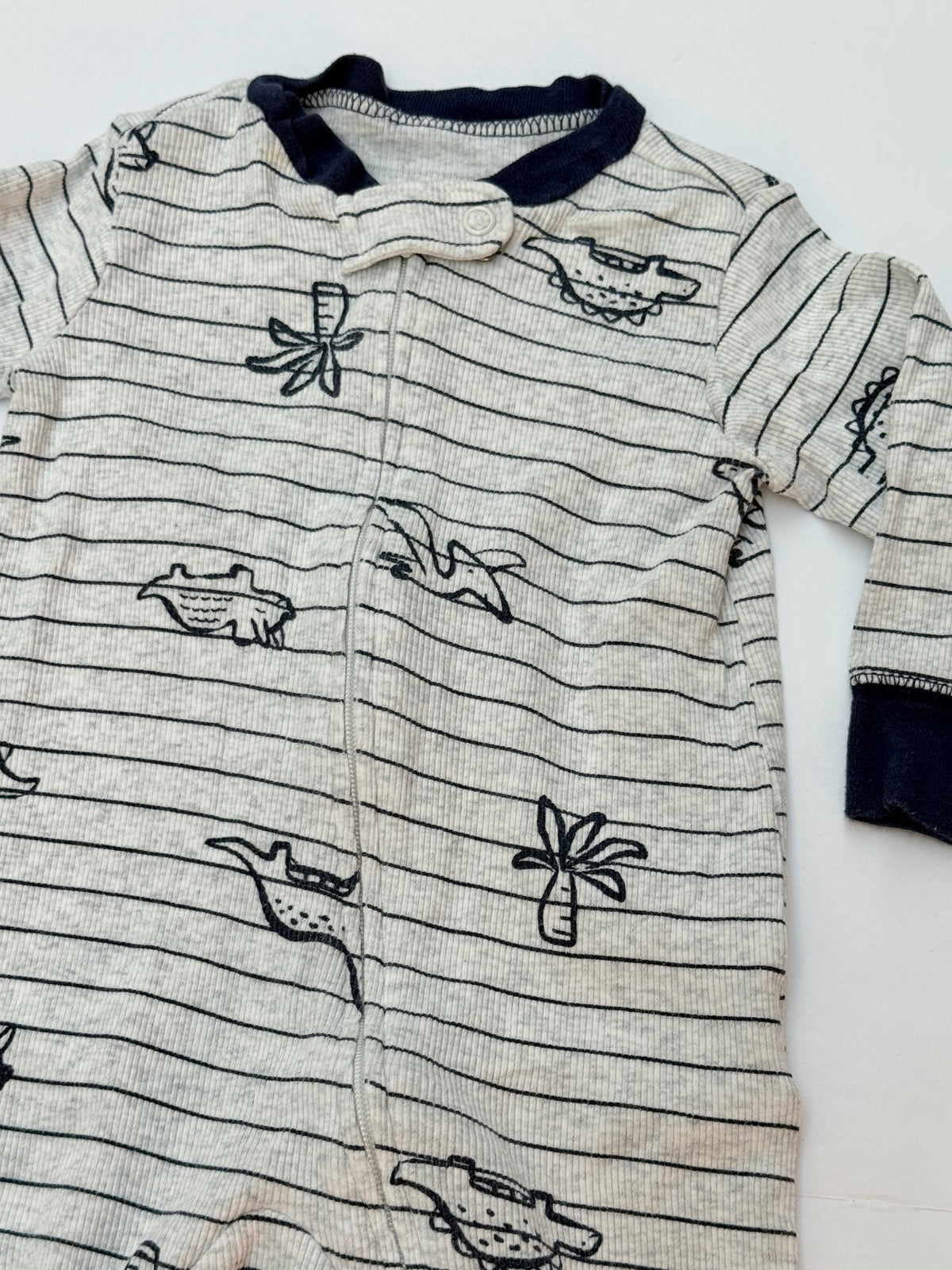Carter's Dinosaur Striped Footed Sleeper 6M