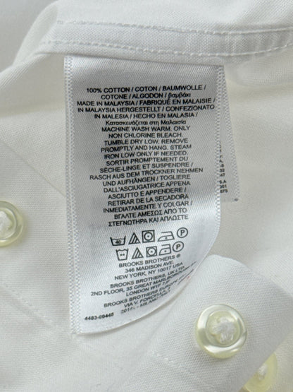 Brooks Brothers Fleece White Non-Iron Dress Shirt Size 12