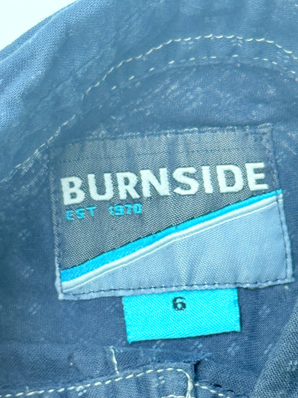 Burnside Navy Dot Print Button-Up Shirt 6