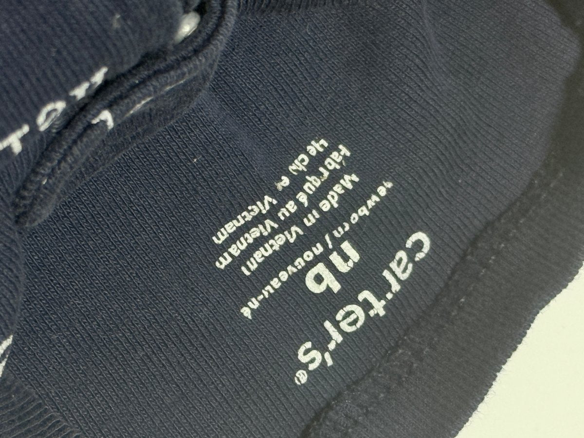 Carter's Navy Word Print Sleeper NB