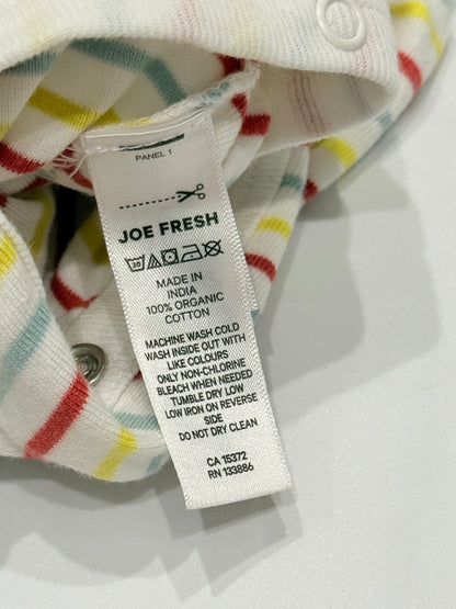 Joe Fresh Striped Sleeper Romper 0-3m