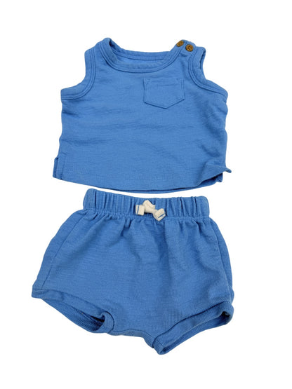 Carter's Blue Tank Top Shorts Set Newborn