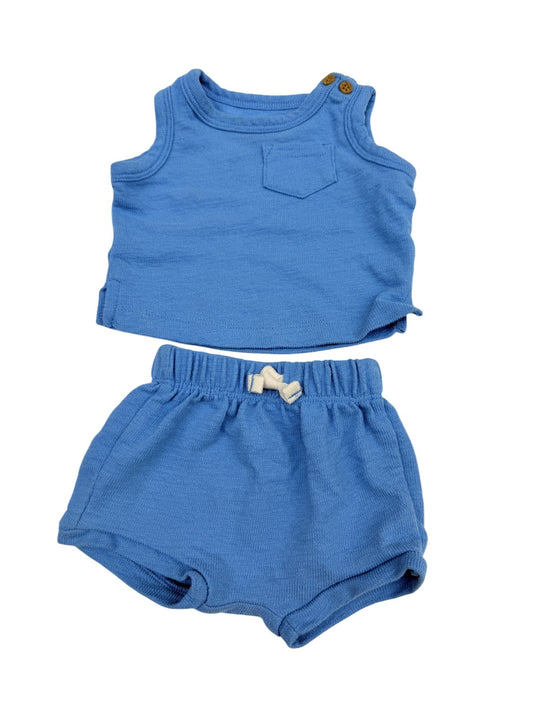 Carter's Blue Tank Top Shorts Set Newborn