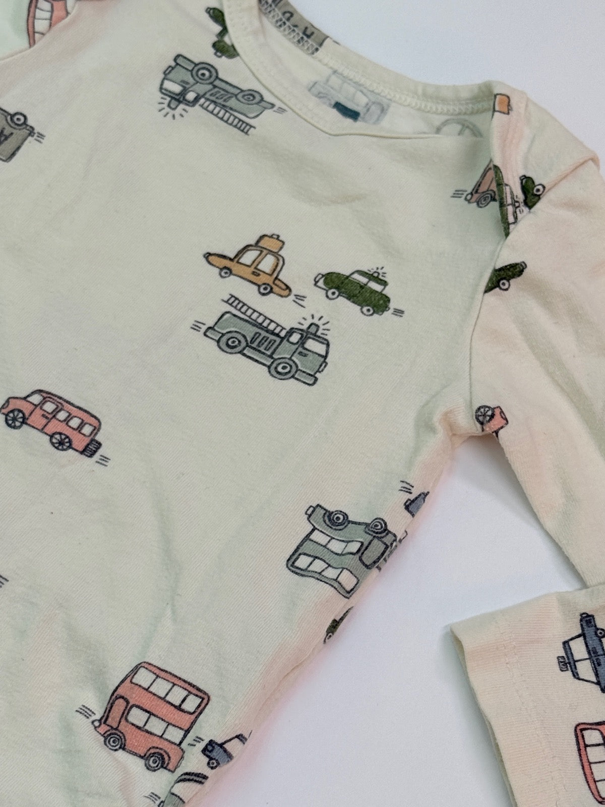 HEMA Vehicles Long Sleeve Baby Bodysuit 62 68