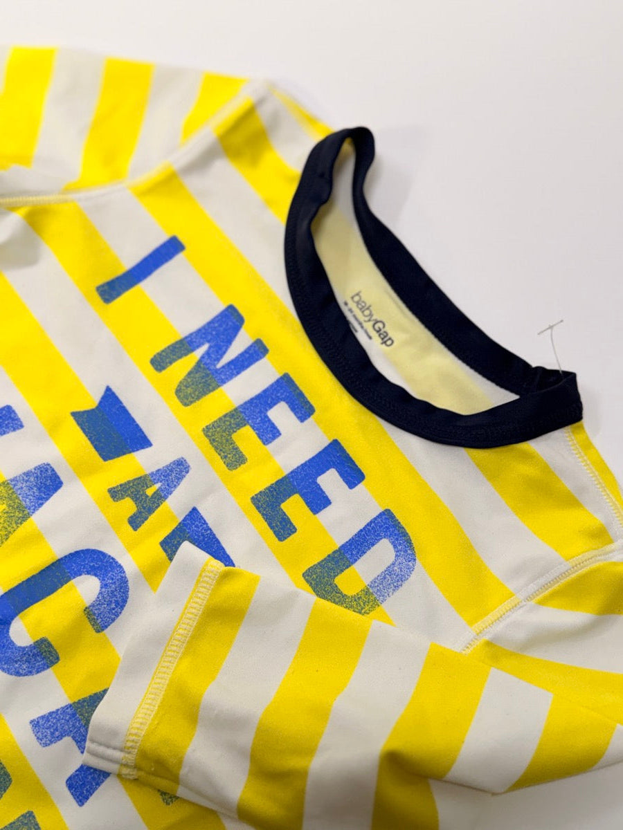 babyGap Yellow Stripe Vacation Rashguard 18-24m