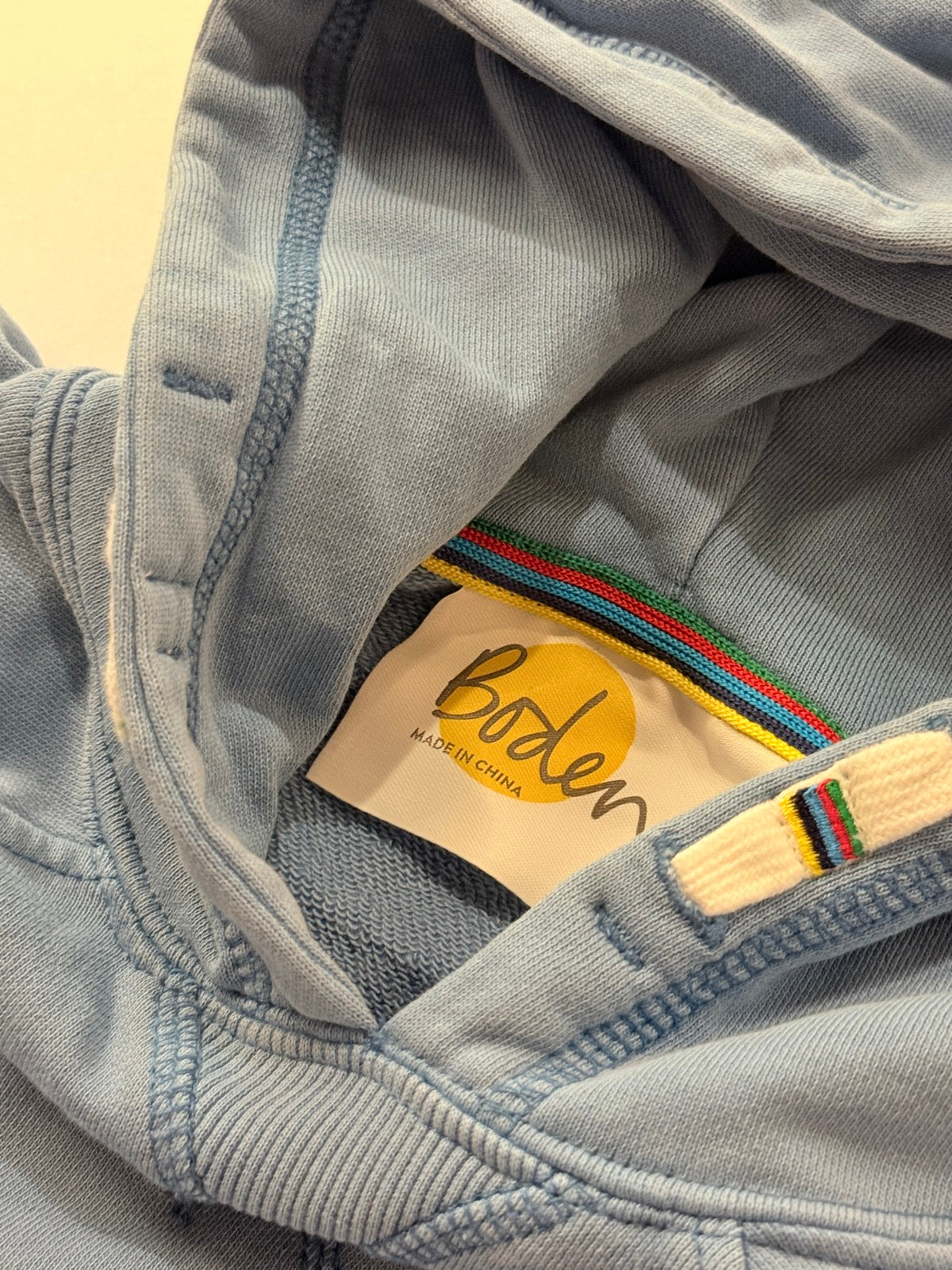 Boden Light Blue Hoodie 4-5Y