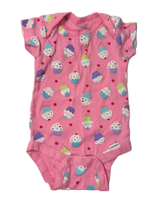 Onesies Pink Cupcake Print Bodysuit 12M