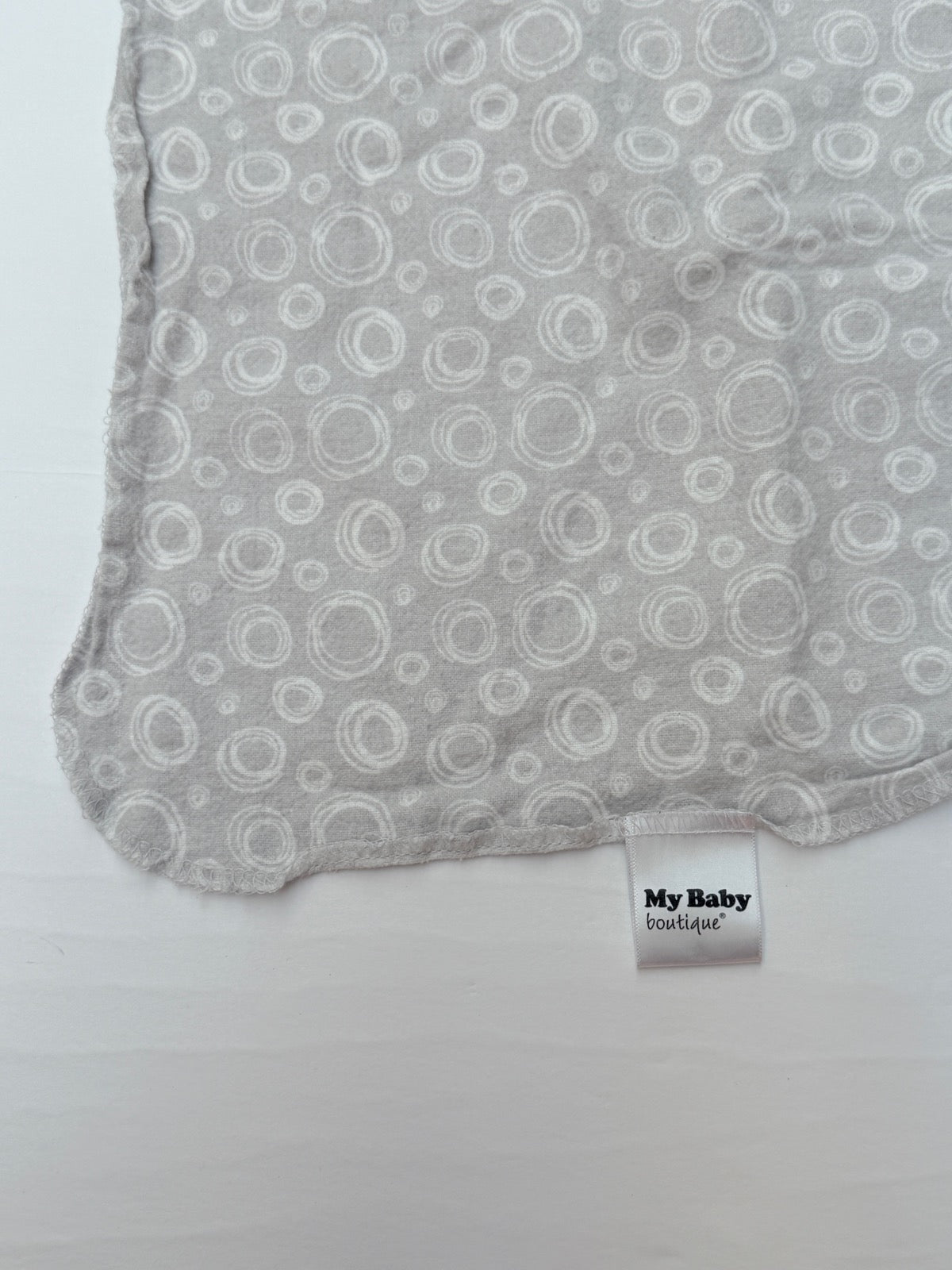 My Baby Boutique Grey Circle Print Baby Blanket