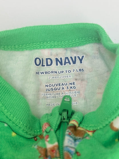 Old Navy Christmas Dogs Footed Sleeper Newborn