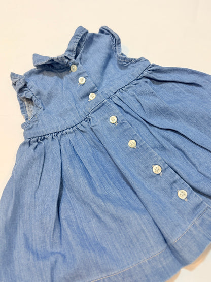 Baby Gap Chambray Button Dress 3-6M
