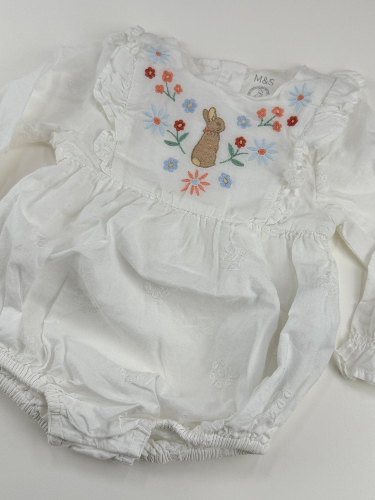 M&S Peter Rabbit Embroidered Romper 6-9M