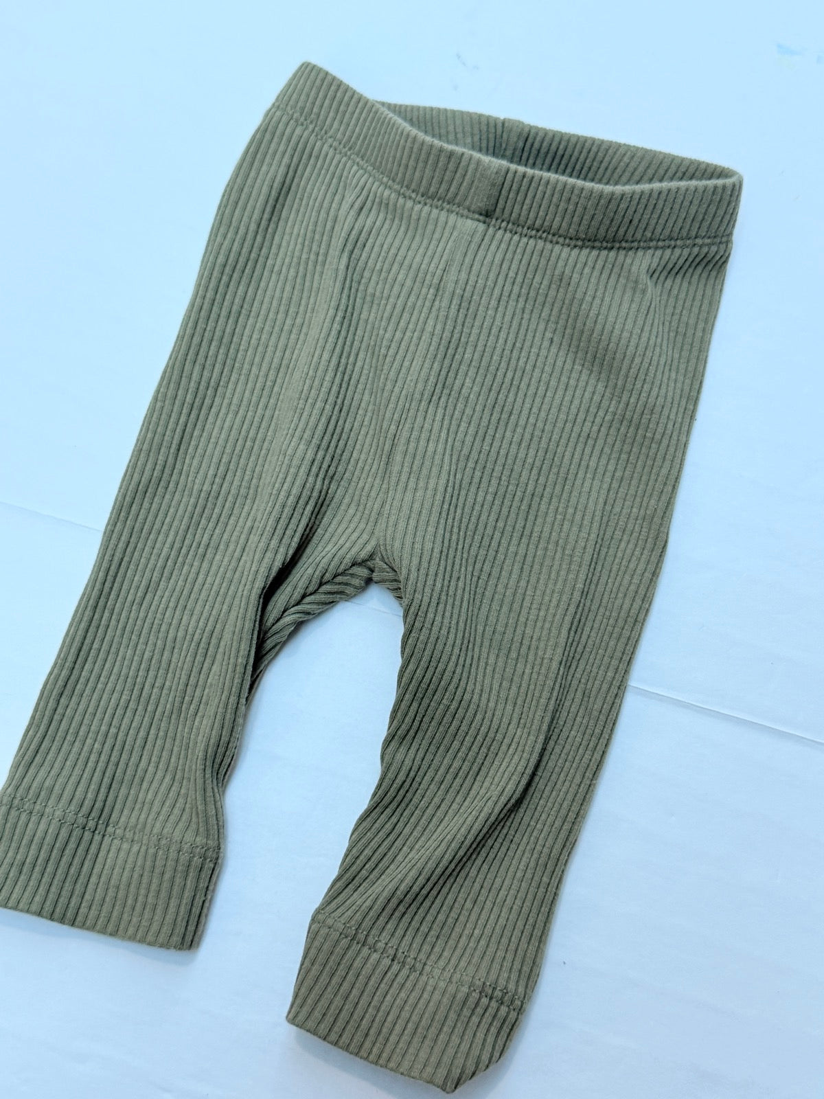 Old Navy Olive Ribbed Leggings 0-3M