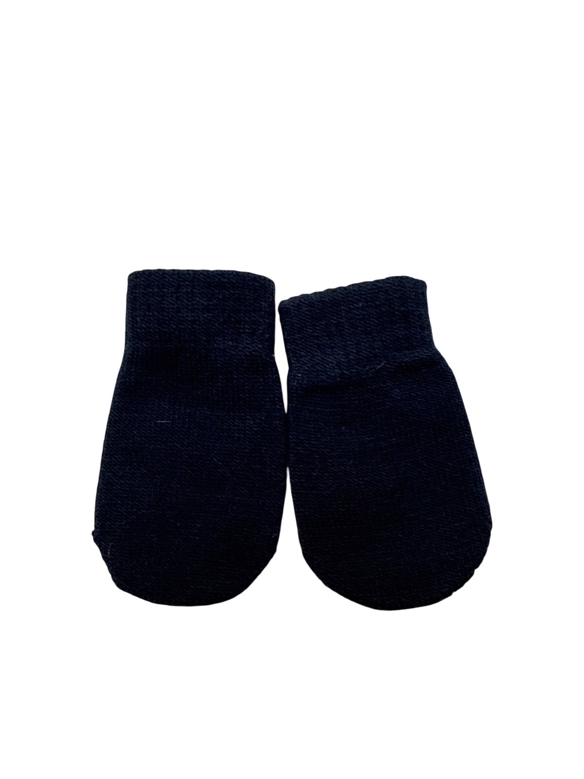 Navy Knit Baby Mittens 0-12m