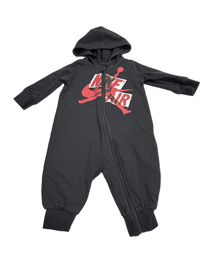 Jordan Nike Air Hooded Romper Black 3M
