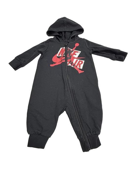 Jordan Nike Air Hooded Romper Black 3M
